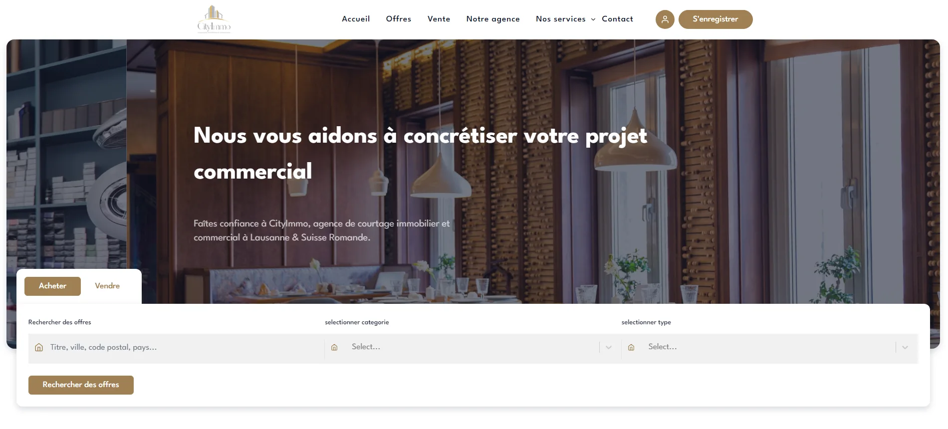 City Immo — Next.js, TypeScript, Tailwind, données structurées, optimisation d'images.